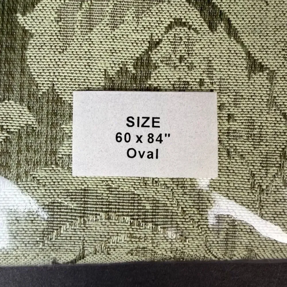 New VTG Bardwil Sage/Olive Green Damask 60x84